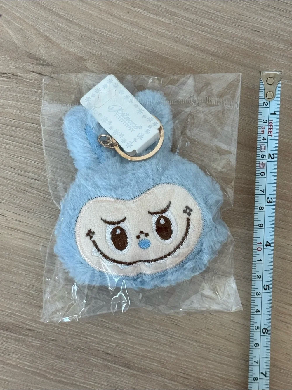 Blue Labubu Mini Plush Keychain Bag Charm New with Tag